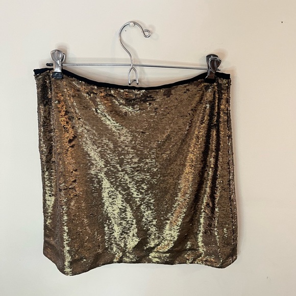 NWT Bronze sequin mini! Size M. So cute! 💛 - Picture 3 of 6